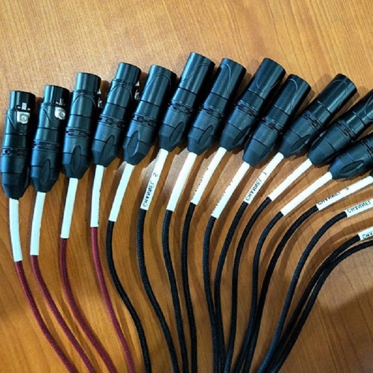 20 канала змеиный кабель низкого профиля XLR отправьте схему XLR Splitter 100 футов