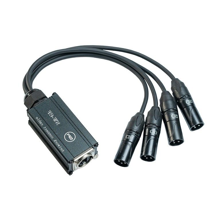 XLR сетевой разделитель кабеля 4 канала 3-прикольный мульти-змеиный приемник к Rj45 Single Ethercon кабеля