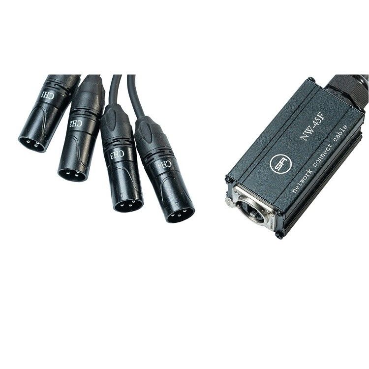 XLR сетевой разделитель кабеля 4 канала 3-прикольный мульти-змеиный приемник к Rj45 Single Ethercon кабеля