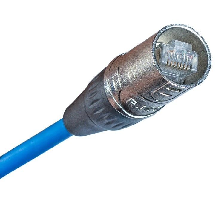 Кабель CAT Data Ethernet RJ45 Patch Cable с соединителем EtherCON Синий цвет
