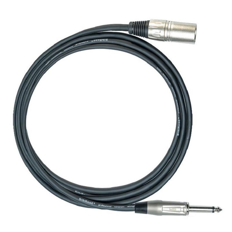 1/4 дюйма Мужчина к XLR Женщина Микрофонная провода Черный XLR кабель 10 футов Микрофонный кабель