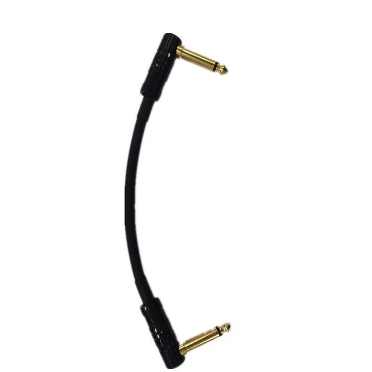 0.6ft Patch Cable Cord 2 Pcs Pack 6.35mm Angled Plug Instrument Cable для педальной доски