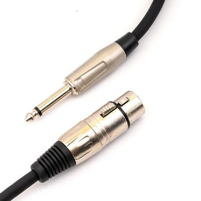 Awg22 XLR Микрофонные кабели 6,35 мм 10 футовый XLR кабель XLR до 1/4 