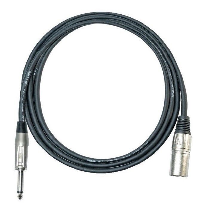 XLR Женщина до 1/4 дюйма 6,35 мм TS Микрофон кабель Микрофонная проволока Черный XLR кабель 10 футов