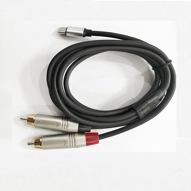 DAC Type C к двойному RCA Y Splitter кабелю Встроенный мощный DAC чип