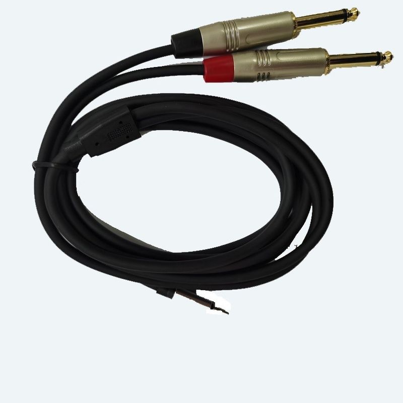 DAC Type C до двойного 1/4 дюймового инструмента Y разделительного кабеля, встроенного в мощный DAC-чип